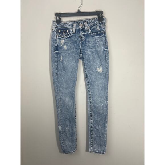 True Religion ● Jennie Mid-Rise Curvy Skinny Flap Supert in Hymn Size 24 - Picture 1 of 4